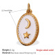 Pendentif goutte d'huile blanche en or Image9