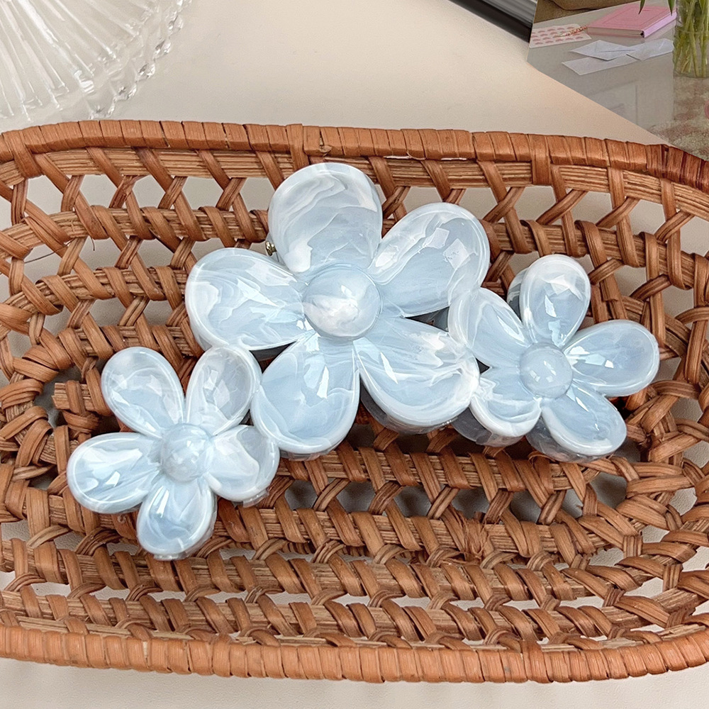 1 Paire De Pinces À Cheveux En Résine De Couleur Unie Pour Femmes, Série Simple