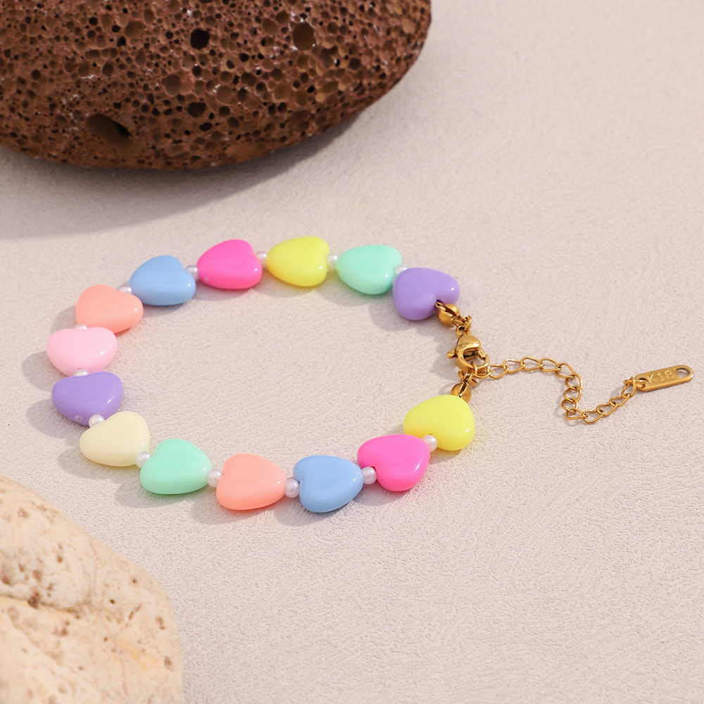 Colliers De Perles En Acrylique Pour Femmes, Série Romantique, Sweet Heart Image3