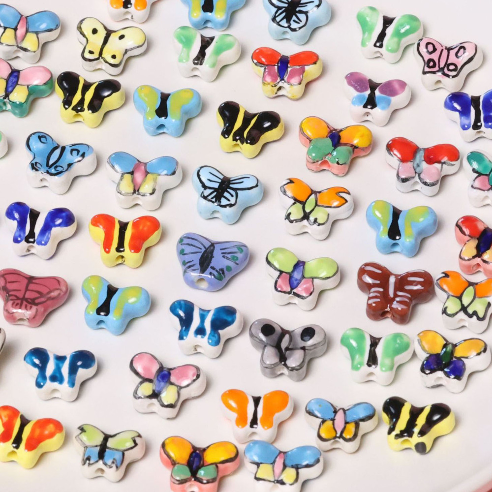1 Pièce De Perle Papillon En Céramique Pour Bijoux À Faire Soi-Même Image3