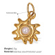 Pendentif en or et perle blanche Image12