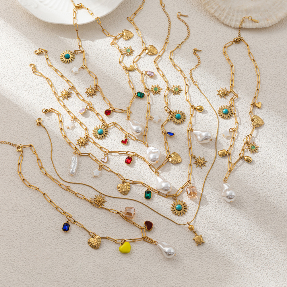 Colliers Pendentifs En Acier Inoxydable Étanches En Forme De Cœur, Collection Romantique Quotidienne, Bijoux Pour Femmes Image3