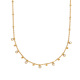 Collier de perles à clip en zircon en forme de larme - Or