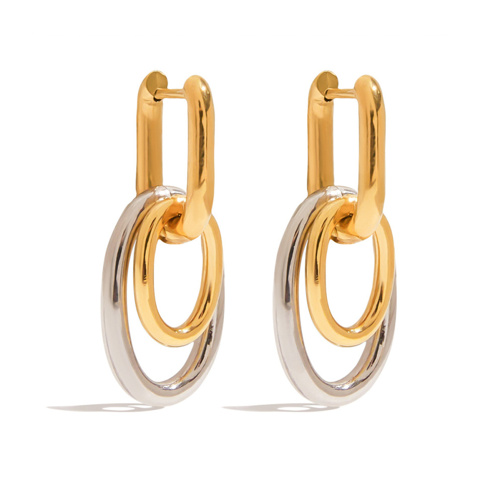 Boucles D'Oreilles Pendantes En Acier Inoxydable Étanche, Couleurs Assorties