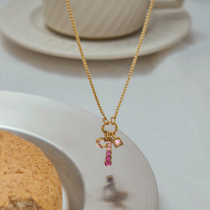 Colliers Pendentifs Sweet Heart En Acier Inoxydable Étanche Couleur Or h5 Image3