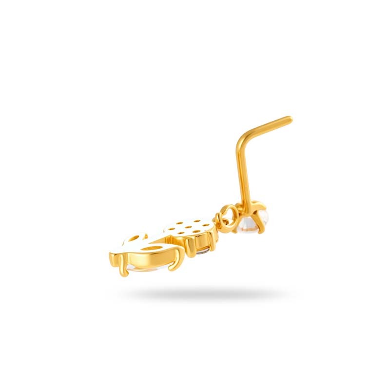 Piercing De Nez Pour Femme, Série Simple, Motif Soleil/Lune, Cuivre, Or Et Zircon Image6