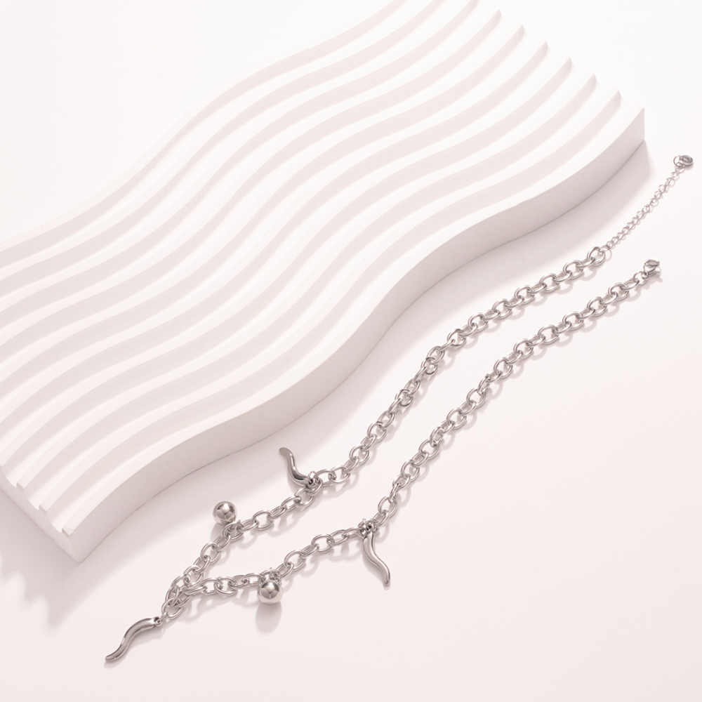 Colliers Pendentifs Pour Femmes En Acier Inoxydable Étanche, Forme Chic Et Décontractée, Couleur Or Image6