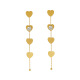 Boucles d'oreilles à pompons en forme de cœur 