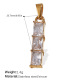 Pendentif en or et zirconium blanc Image11