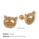 Boucles d'oreilles à tige en or et diamants blancs Image6