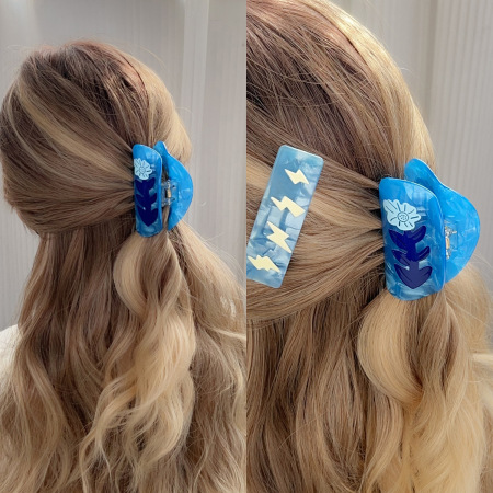 Pinces À Cheveux En Pvc Pour Femmes, Série Simple Et Mignonne, Dessin Animé 2