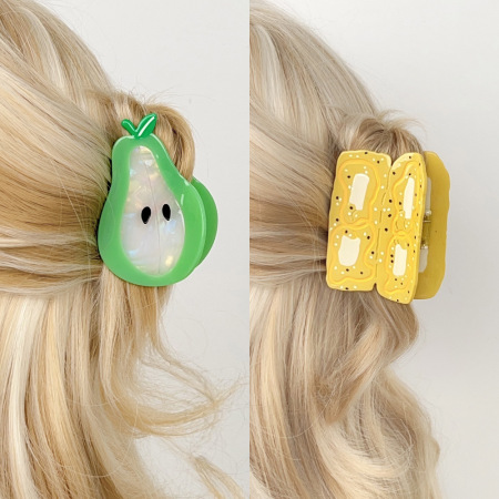 1 Paire De Pinces À Cheveux Pour Femme En Acétate, Série Romantique, Sweet Plant 2
