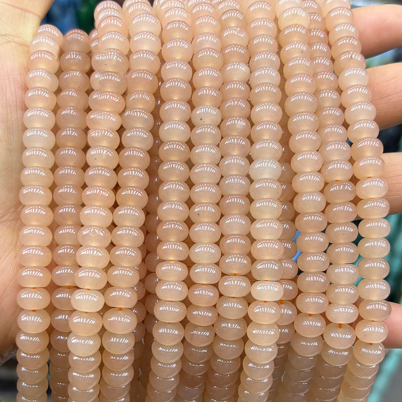 1 Chaîne De Perles Colorées En Pierre Naturelle (Taille Des Perles : 5 Mm X 8 Mm)
