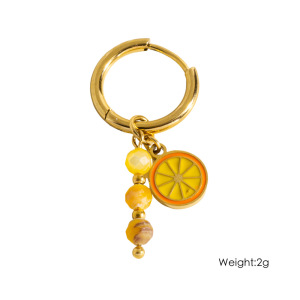 Boucles D'Oreilles Pendantes Pour Femmes, Motif Floral De Vacances, En Acier Inoxydable Étanche, Collection Simple Series h5