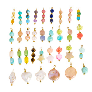 1 Paire De Pendentifs Pour Femme En Pierres Naturelles, Série Simple Sweet Droplet h5 Image5