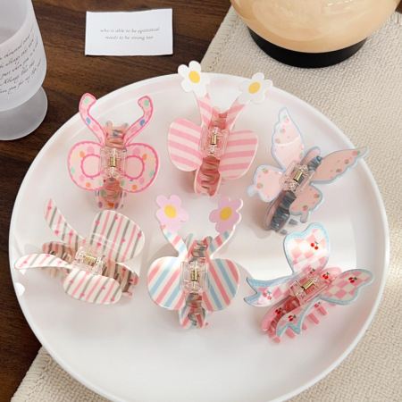 1 pince à cheveux papillon multicolore pour femme 2