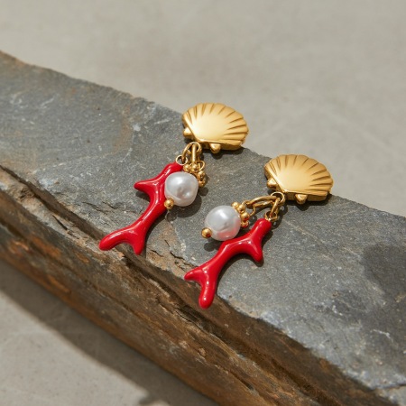 Boucles d'oreilles pendantes en acier inoxydable couleur or Ins Style