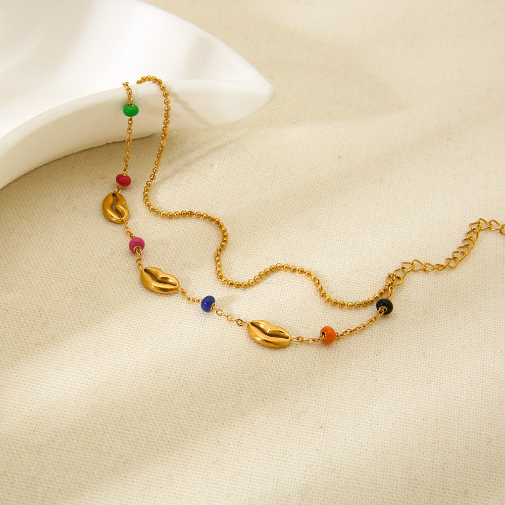 Bracelets Pour Femmes En Acier Inoxydable Étanches, Colorés Et Tendance, Avec Motif Conque. Image2