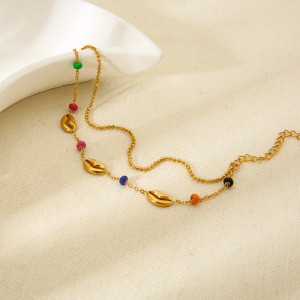 Bracelets Pour Femmes En Acier Inoxydable Étanches, Colorés Et Tendance, Avec Motif Conque. h5 Image2