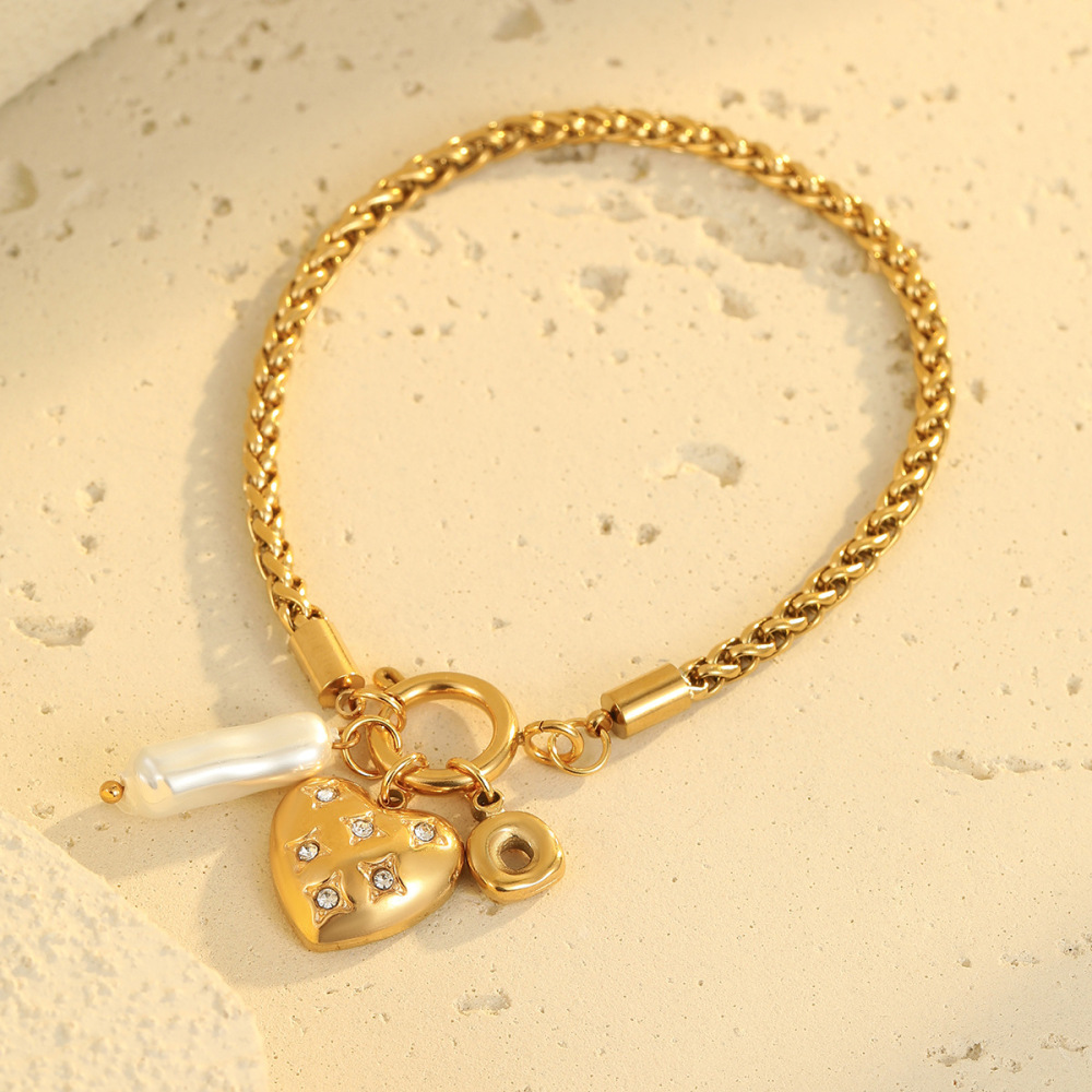 Colliers Pendentifs Pour Femmes En Acier Inoxydable Doré, Étanches, En Forme De Cœur, Style Rétro Romantique Image4