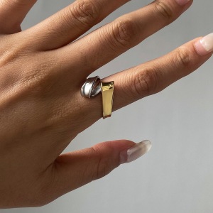 Bague Minimaliste Étanche En Acier Inoxydable Multicolore h5 Image3