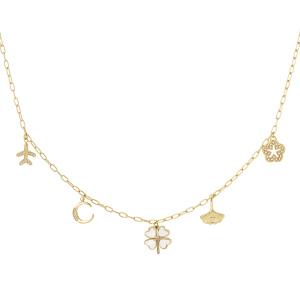 Colliers Pendentifs Pour Femmes En Acier Inoxydable, Couleur Or, Motif Trèfle Romantique h5 