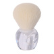 Petite Pomme - Pinceau poudre libre imitation laine blanche transparente + emballage OPP 