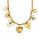 Collier avec pendentif en forme de cœur et chaîne en O - Or 