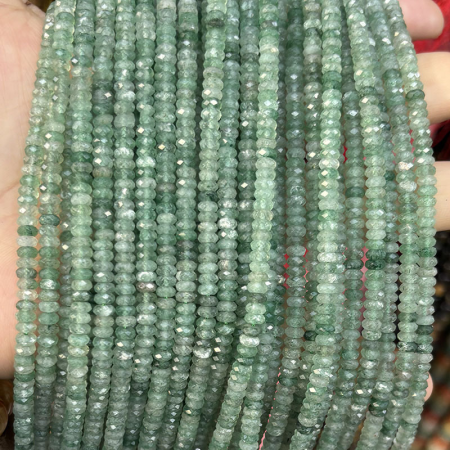 1 chaîne de perles de bijoux en pierre naturelle exquise (DIA : 2 x 4 mm) 2
