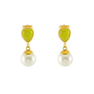 Boucles D'Oreilles Pendantes Élégantes En Acier Inoxydable Étanche Couleur Or h5 