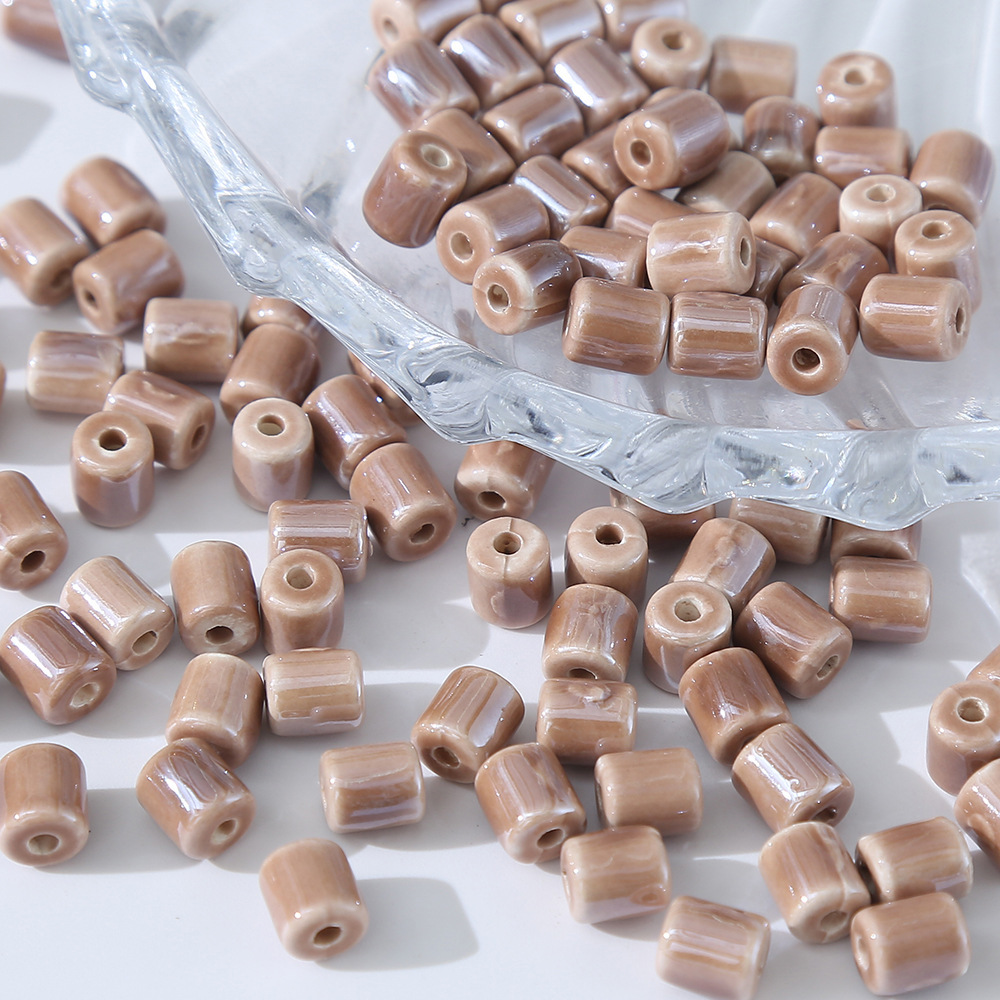 1 Pièce De Perle En Céramique De La Série Brown Pour Bijoux À Faire Soi-Même