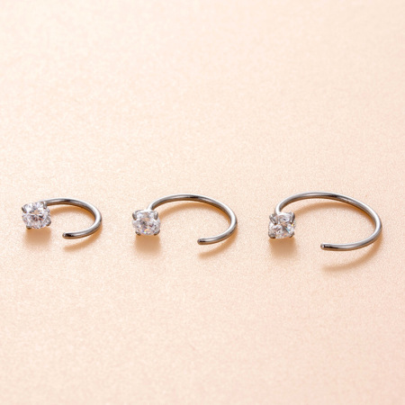 Piercing de nez étanche en acier inoxydable pour femme (1 pièce) 2