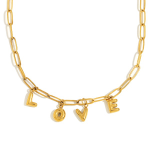 Colliers Pendentifs Pour Femmes, En Acier Inoxydable, Étanches, Avec Lettre, À Faire Soi-Même (Série Simple) h5