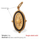 Pendentif goutte noire en or et huile Image3