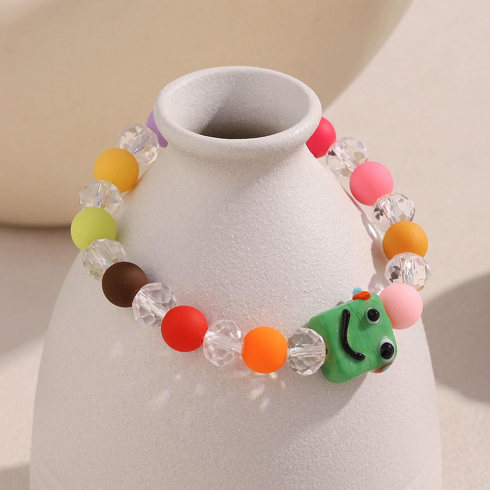 Bracelets De Perles Acryliques Pour Femmes, Série Jelly Colored Beach Vacation Image4