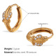 Boucles d'oreilles petites en or et diamants blancs Image2