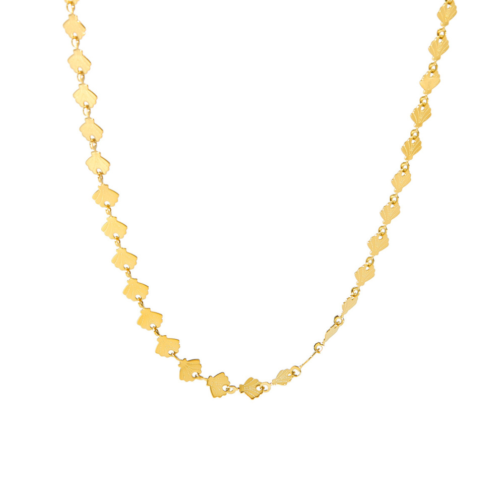 1 Paire De Colliers Unisexes Simple Series Daily Turtle En Acier Inoxydable Étanche Couleur Or Image5