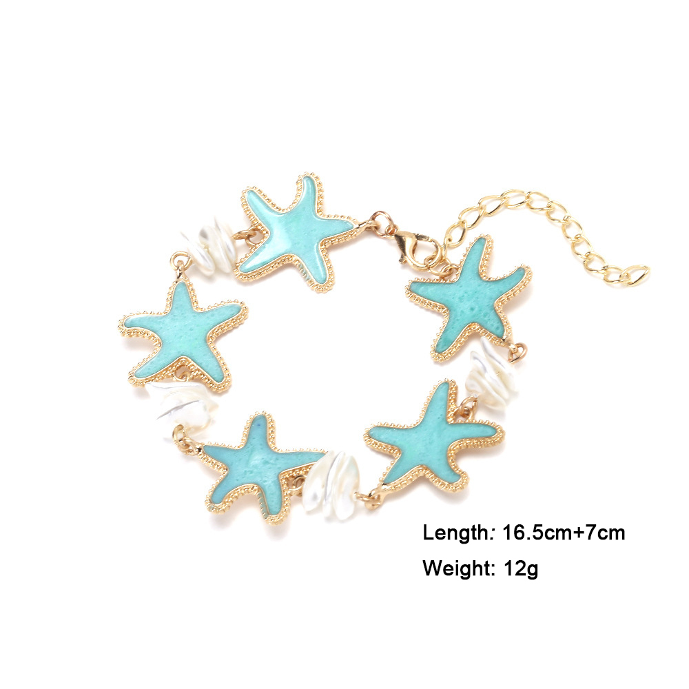 Bracelets À Breloques En Forme D'Étoile De Mer En Fer 