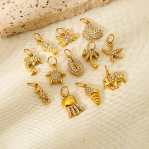 Pendentif Coquillage Étanche En Acier Inoxydable Haut De Gamme De La Série Ocean Series À Monter Soi-Même h5 Image2
