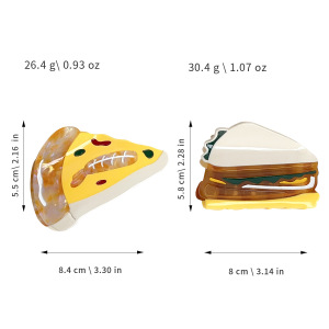 1 Pince À Cheveux Géométrique En Acétate Pour Femme, Motif Hamburger Amusant Et Mignon h5 Image5