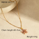 Collier fleur rose