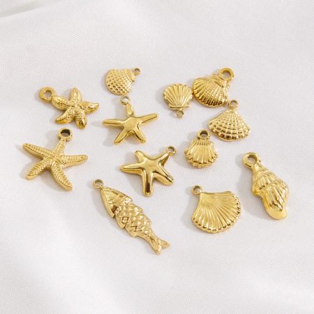 1 paire de pendentifs pour femmes Simple Series Classic Turtle en acier inoxydable étanche 2