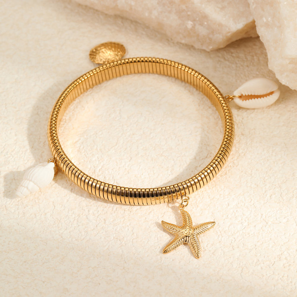 Bracelet Jonc Doré Pour Femme, Série Romantique, 1 Pièce Image4