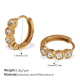 Boucles d'oreilles petites en or et diamants blancs Image2