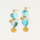 Boucles d'oreilles étoile de mer bleue Image12