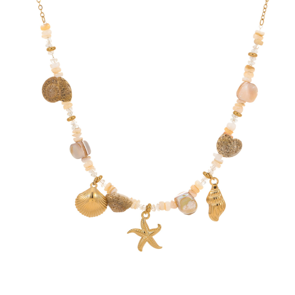 Colliers Pour Femmes Avec Pendentif Sur Le Thème De L'Océan, Style Complexe Hôtelier Image6
