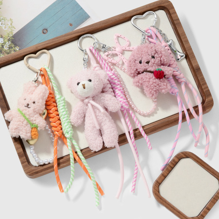 Porte-clés de sac en peluche mignons