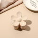 Grande épingle à cheveux givrée en forme de fleur - Beige Image22