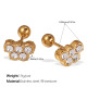 Boucles d'oreilles à tige en or et diamants blancs Image10