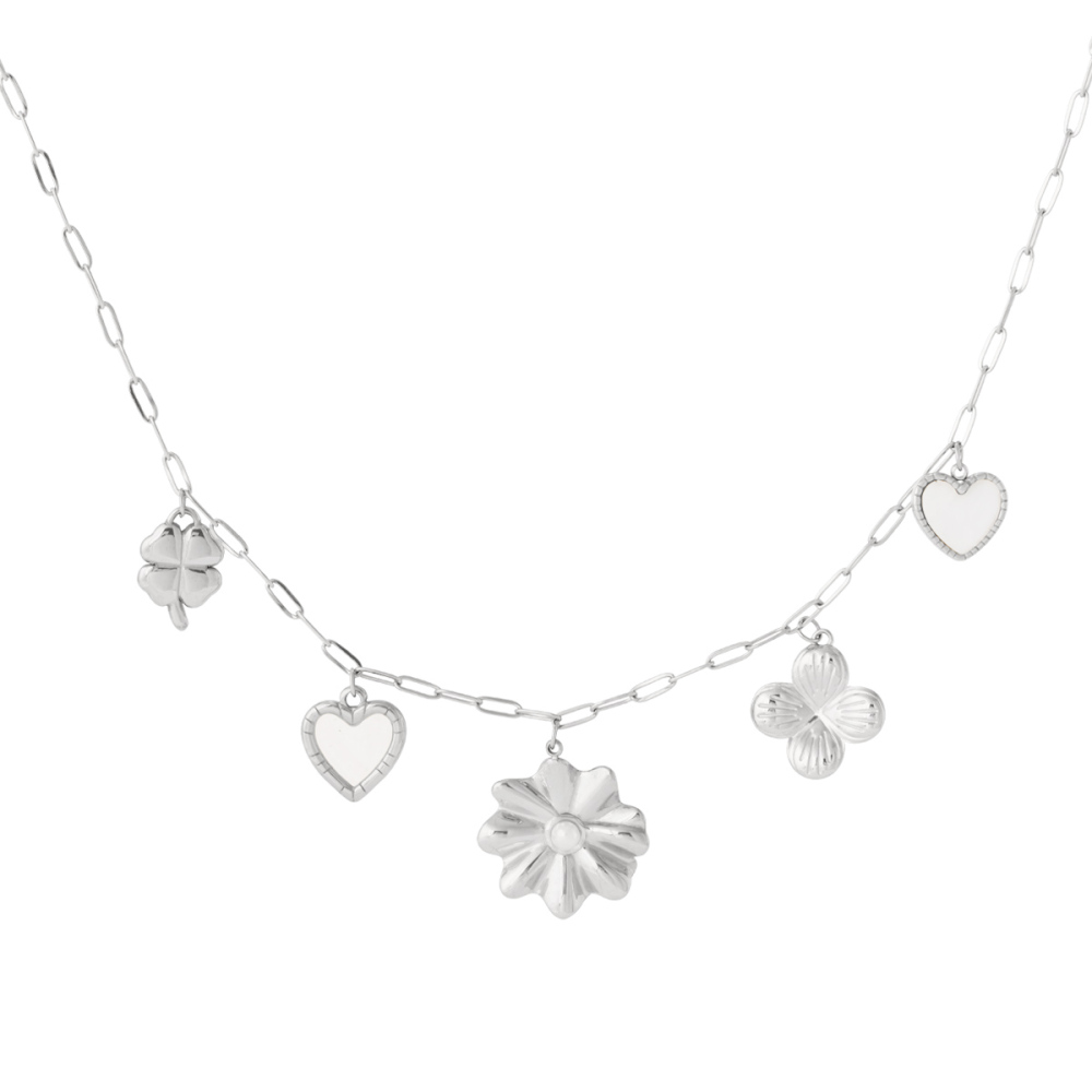 Colliers Pendentifs Romantiques Pour Femmes, En Acier Inoxydable Étanche, Couleur Or, Avec Motif Floral 